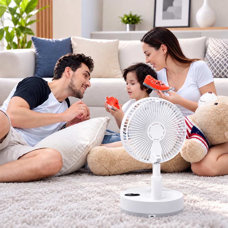 Ventilador Portátil Silencioso Inteligente Com Controle Remoto