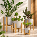 🌿 Suporte para Plantas em Madeira