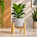 🌿 Suporte para Plantas em Madeira