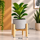 🌿 Suporte para Plantas em Madeira
