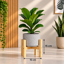 🌿 Suporte para Plantas em Madeira