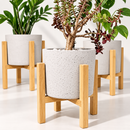 🌿 Suporte para Plantas em Madeira