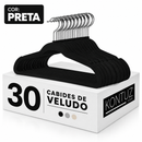 Kit Cabides Veludo Para Roupas Adulto 30 Unidades Fino Resistente