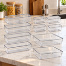 Kit Organizador de Gavetas Modular Acrílico Transparente 10 Peças