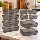 Kit Organizador de Gavetas Modular Acrílico Transparente 10 Peças