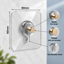 Kit 5 ou 10 Ganchos de Parede Adesivos Multiuso Transparente Sem Furo – Suporte para Cozinha, Banheiro e Quadros