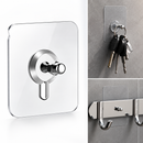 Kit 5 ou 10 Ganchos de Parede Adesivos Multiuso Transparente Sem Furo – Suporte para Cozinha, Banheiro e Quadros