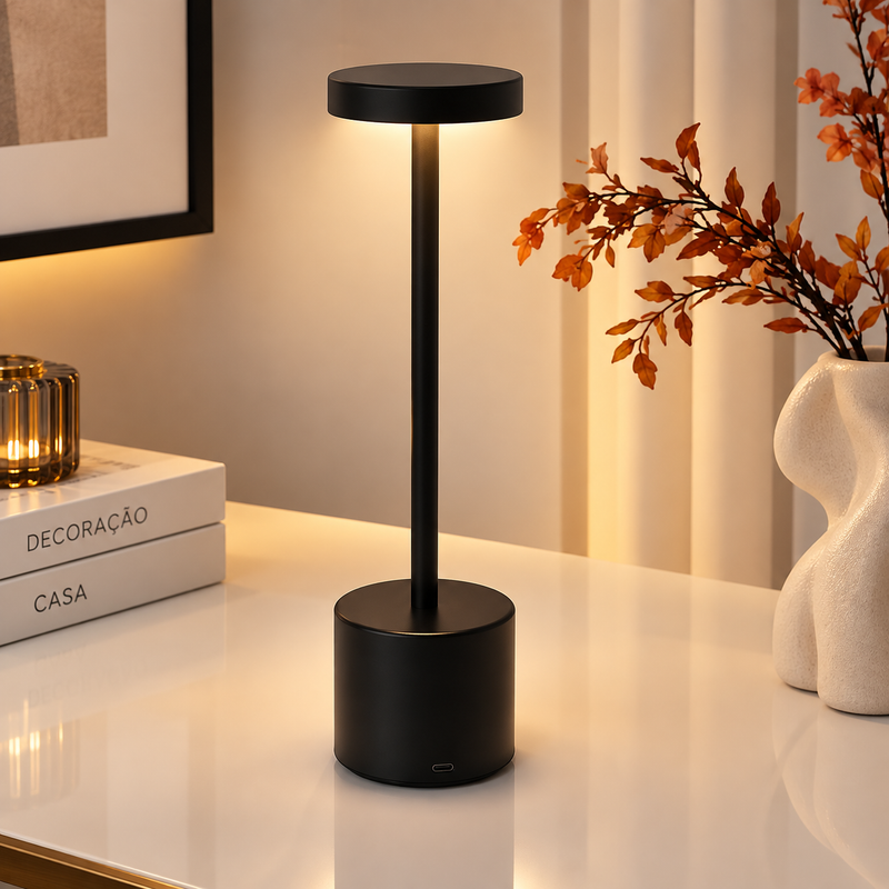 Luminária de Mesa LED 3 em 1 Recarregável