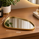 Bandeja Espelhada Decorativa Oval com Borda