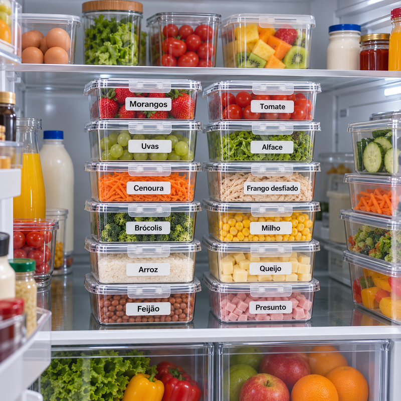 ⭐ Organizador Hermético Multiuso para Geladeira