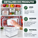 Kit Organizador de Geladeira