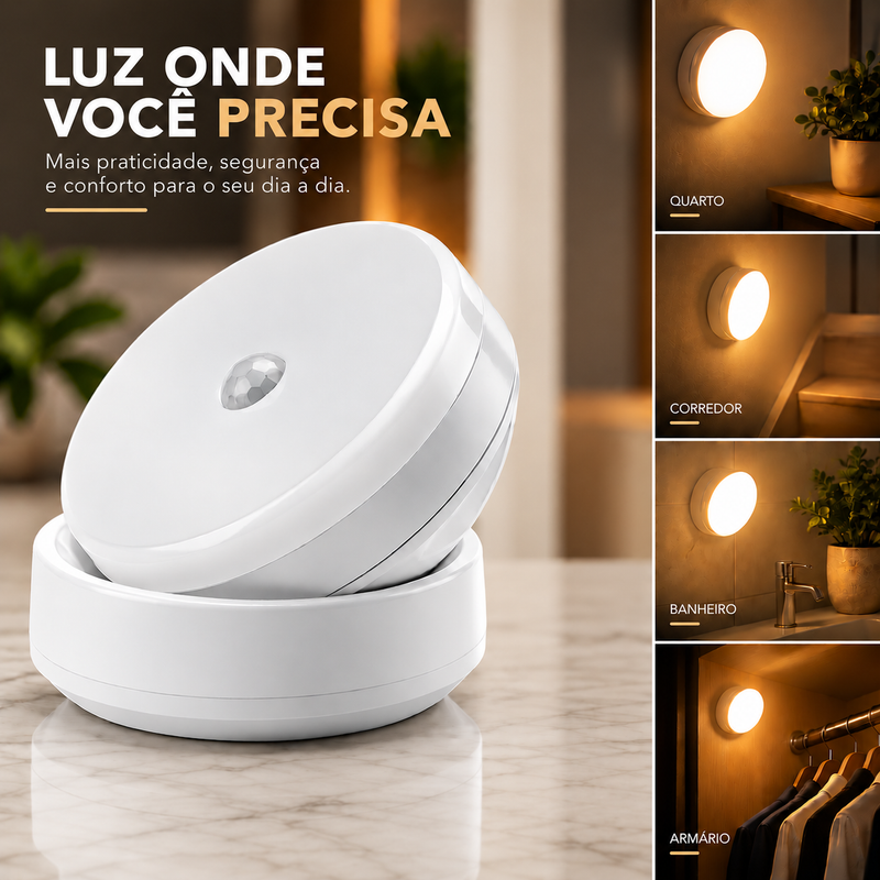 Luminária de Parede Externa com Sensor de Presença