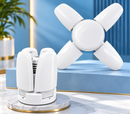 Lâmpada LED dobrável em forma de ventilador.