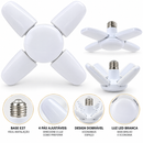 Lâmpada LED dobrável em forma de ventilador.