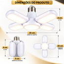 Lâmpada LED dobrável em forma de ventilador.