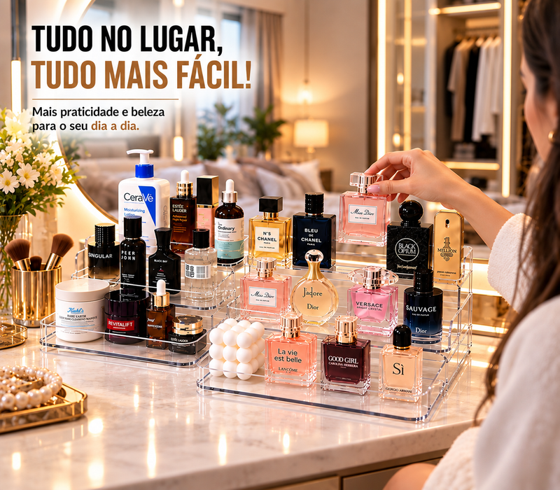 Organizador de Perfumes Multiuso 3 Andares
