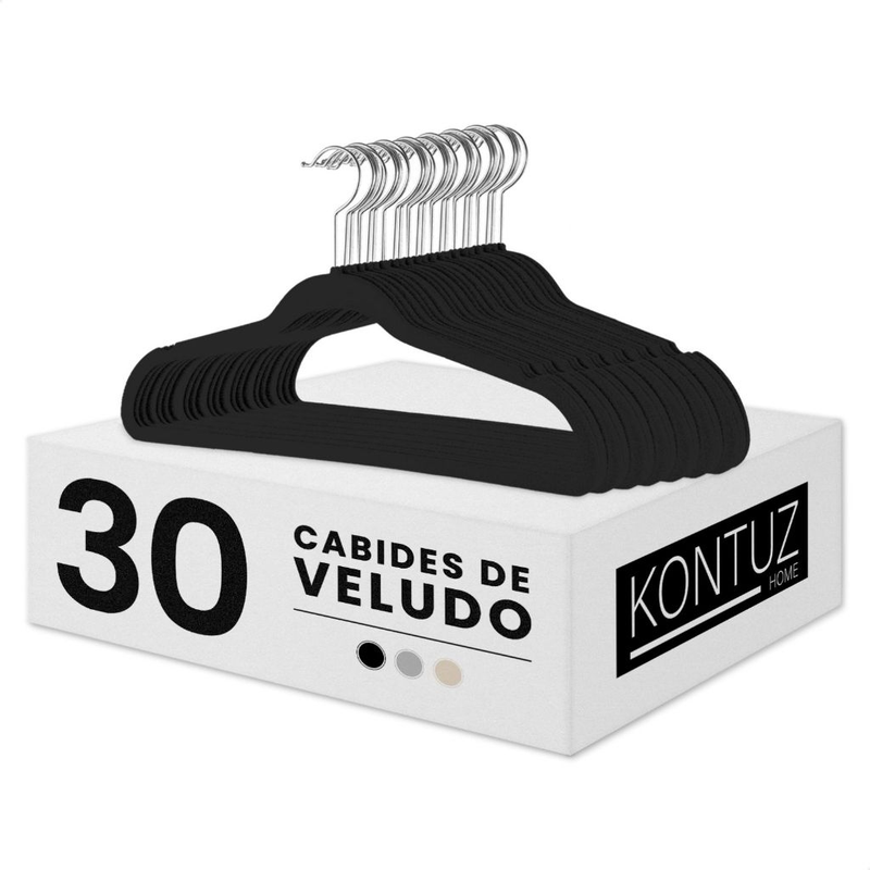 Kit Cabides Veludo Para Roupas Adulto 30 Unidades Fino Resistente
