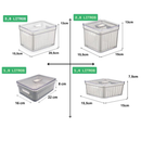 Kit 1,2 e 4 Organizador de Geladeira 3,8 Litros Cesto ou 2,8 Com Tampa Multiuso Alimento Verdura e Vegetal