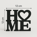 Placa Decorativa HOME Preto ou Branco 12cm Para Mesa Estante Decoração Casa Enfeite Moderno