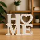 Placa Decorativa HOME Preto ou Branco 12cm Para Mesa Estante Decoração Casa Enfeite Moderno