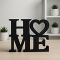 Placa Decorativa HOME Preto ou Branco 12cm Para Mesa Estante Decoração Casa Enfeite Moderno