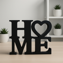 Placa Decorativa HOME Preto ou Branco 12cm Para Mesa Estante Decoração Casa Enfeite Moderno