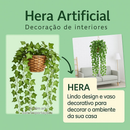 Arranjo Pendente 3 Cordões Hera/Jiboia no Vaso Decor