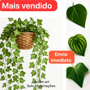 Arranjo Pendente 3 Cordões Hera/Jiboia no Vaso Decor