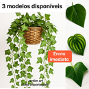 Arranjo Pendente 3 Cordões Hera/Jiboia no Vaso Decor