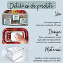 Kit 1,2 e 4 Organizador de Geladeira 3,8 Litros Cesto ou 2,8 Com Tampa Multiuso Alimento Verdura e Vegetal