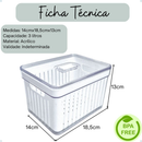 Kit 1,2 e 4 Organizador de Geladeira 3,8 Litros Cesto ou 2,8 Com Tampa Multiuso Alimento Verdura e Vegetal