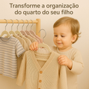 Kit 20 Cabide Bebê Infantil Veludo Slim Ultra Fino Não Escorrega