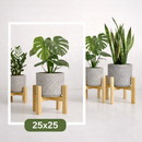 Suporte de Chão para Plantas em Madeira Pinus Natural – Cachepot Porta Vaso Decorativo (Até 35kg)