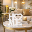 Placa Decorativa HOME Preto ou Branco 12cm Para Mesa Estante Decoração Casa Enfeite Moderno