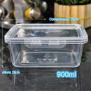 Kit 10 Potes Marmitas 900ml com Travas Laterais - Hermeticos BPA free Alimentos jogo de marmitas fit