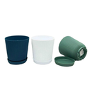 kit 1/3/5 pcs Vaso de flor Cachepô Decorativo com bandeja Plastico
