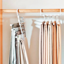 KIT 1/2/3/4 unidades Cabide Para Calças Organizador Aço Inox Multifuncional Retrátil 5 em 1