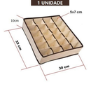 Organizador Gaveta 33X30X10 Com 24 Ou 12 Ou 6 Divisórias Dobrável Meias Intimas Universal Multiuso