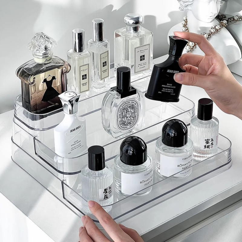 Organizador Expositor de Perfumes e Cosméticos 3 Andares Transparente